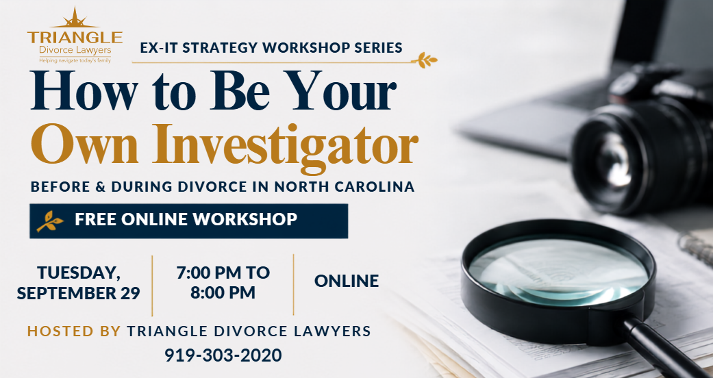 How to Be Your Own Investigator workshop graphic: Tuesday, September 29, 7:00 PM to 8:00 PM, online.